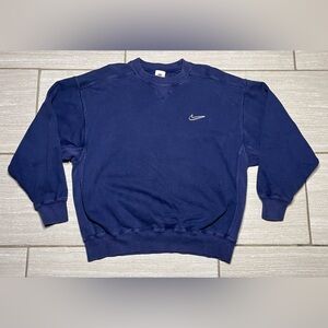 Vintage 90’s  Nike Sweatshirt Mens Large Sweater Crewneck Pullover Swoosh - Blue